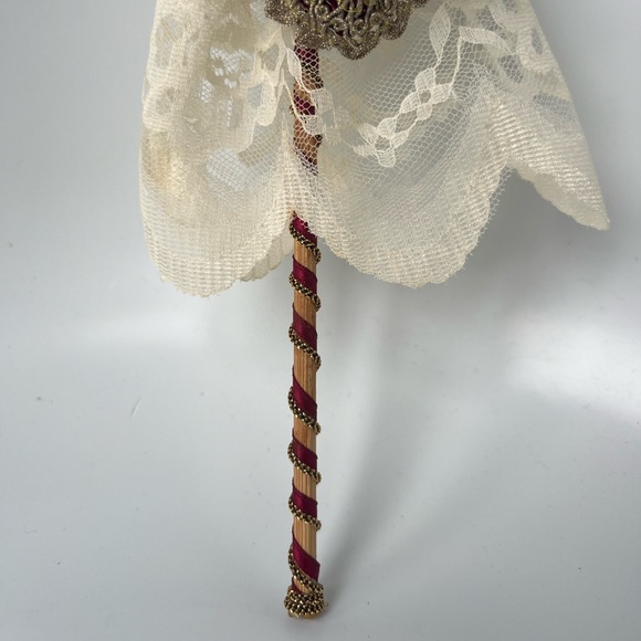 Vintage Kurt S Adler KSA Victorian Porcelain Doll Christmas Ornament Burgundy - Picture 10 of 16